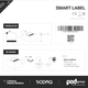 An example of the Pod Group's ultra-thin Smart Label tracker that looks like a regular black and white shipping label.